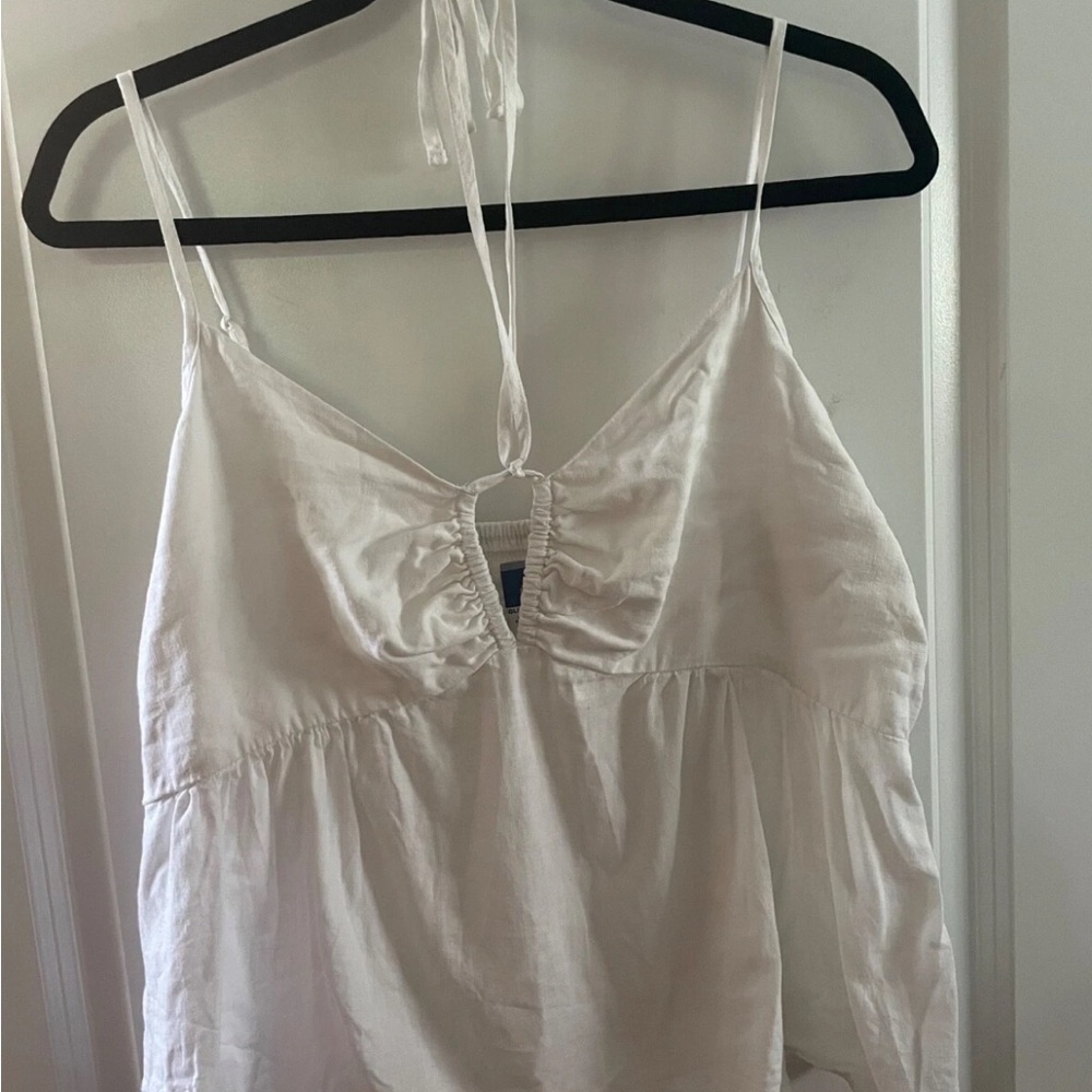 Old Navy White Tie Front Camisole Top